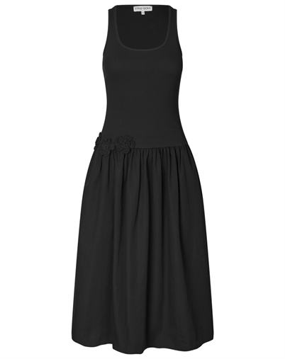 Stine Goya - Casual Tank Midi Kjole - Black